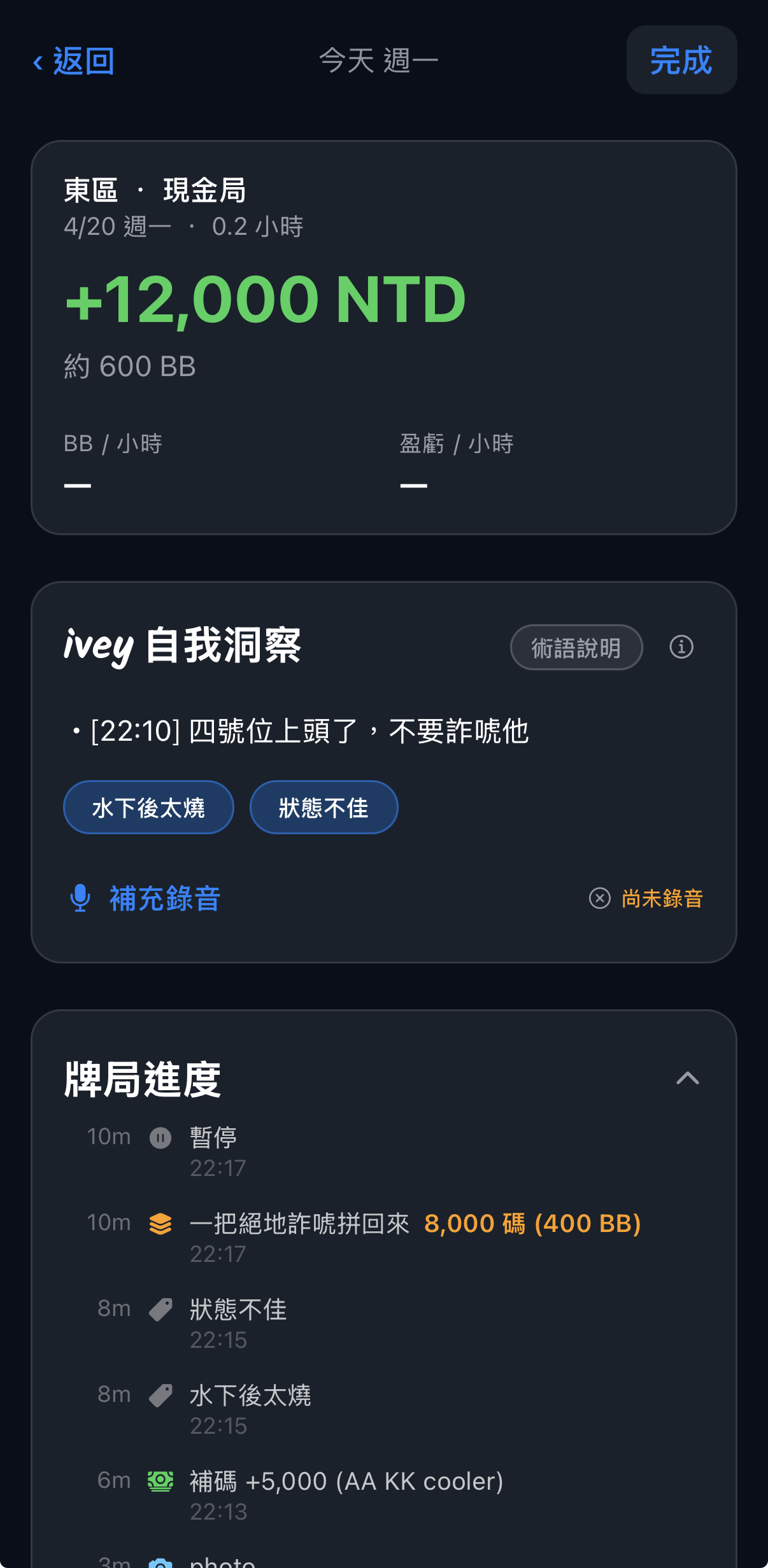 ivey 牌局結果詳情：記錄買入金額與最終籌碼，讓你在事後計算每手關鍵牌的翻牌 SPR。